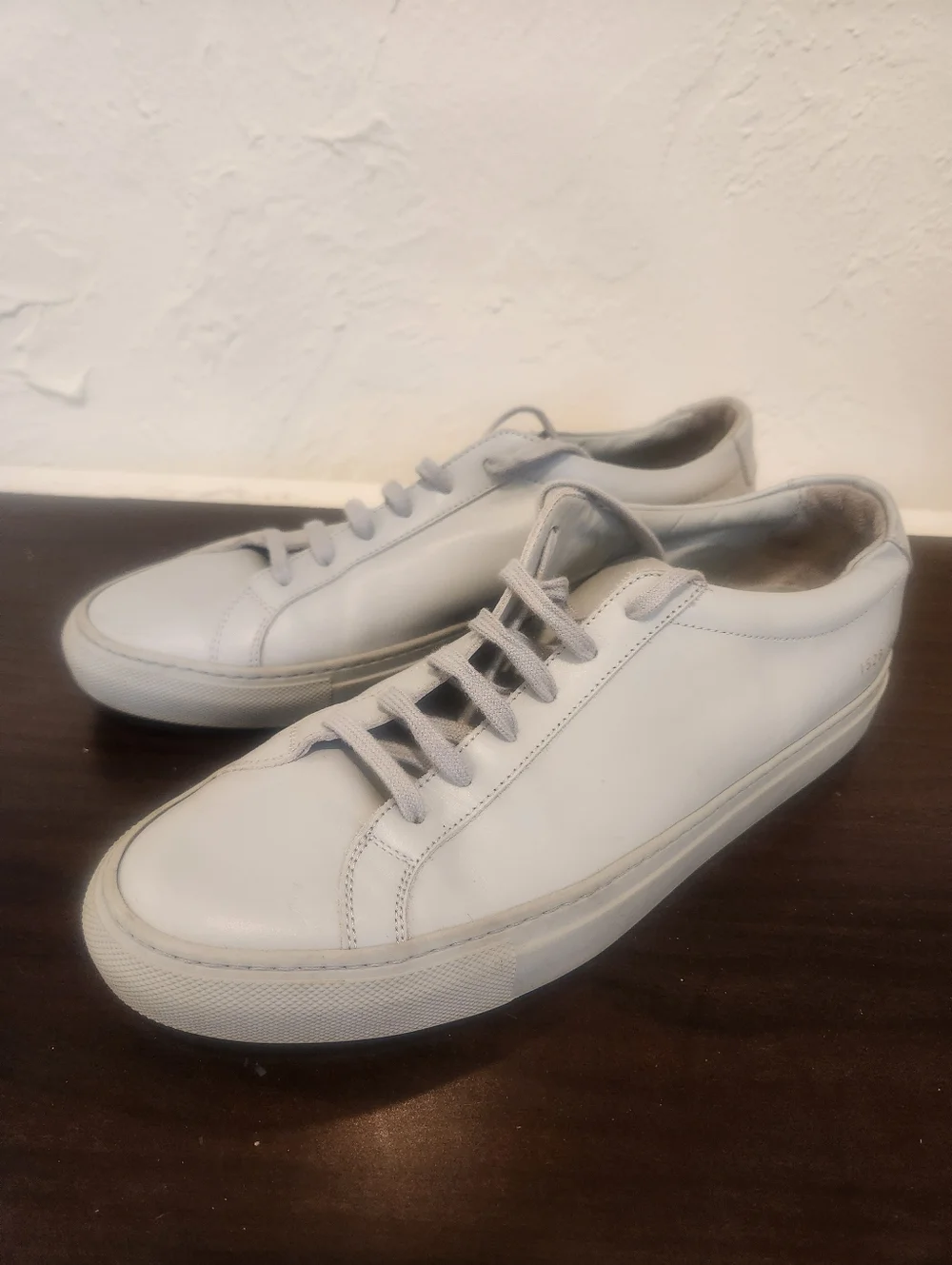 Common Projects | "Original Achilles Low" Nappa Leather Sneaker in Grey - Picture 1 of 7